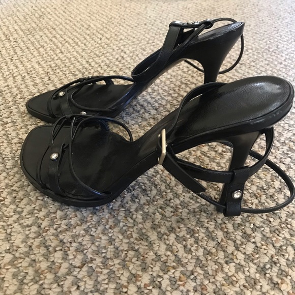 Women’s Black Aldo Strappy Stiletto Sandals, size 7 - Picture 7 of 8